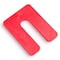 Glazelock 1/8" 4"L x 3"W 7/8" Slot, Square Horseshoe Plastic Flat Shims Red 500c/box GLZ22 - alternate 4